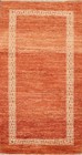 Bordered Gabbeh Kashkoli Oriental Runner Rug Modern Hand-knotted 2' 5" x 4' 8"