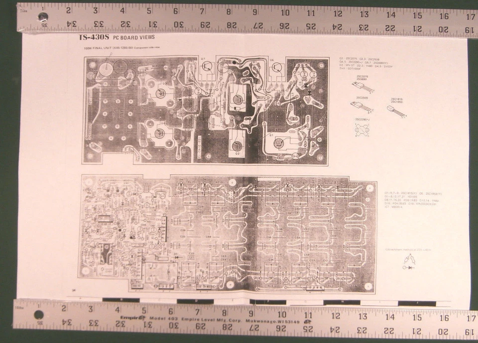 Kenwood TS-430S Instruction & Service Manuals: 11" X 17" Foldout Diagrams! - Image 3 of 4