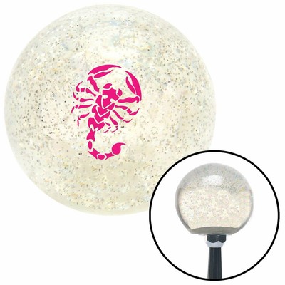 Pink Scorpio Clear Retro Metal Flake with M16 x 1.5 Insert American Shifter 286096 Shift Knob Pink Scorpio Clear Retro Metal Flake with M16 x 1.5 Insert American Shifter 286096 Shift Knob