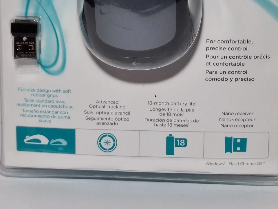 Logitech M310 (910001675) Wireless Mouse - Silver - Image 3 of 4