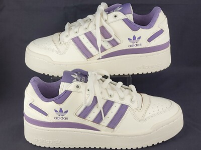 Adidas Forum Bold Platform Sneaker In Off White/Violet (IE4762) Womens Size 10 