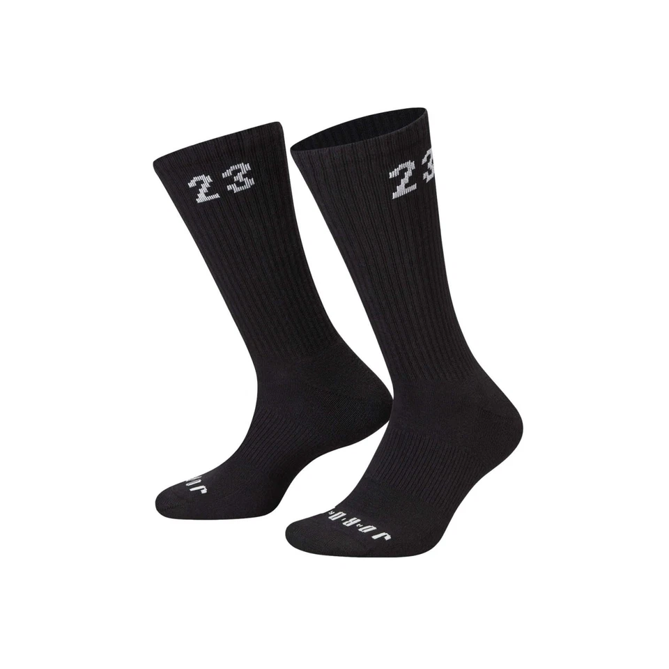 Chaussettes Nike Jordan Jumpman DA5718 010 Noir 3Pack Essentiel Crew BLACK - Photo 1/1