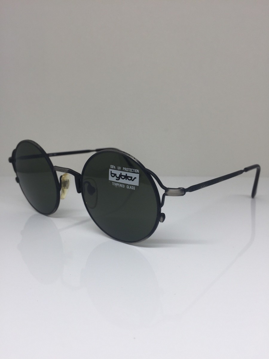 New Vintage Byblos 506 Round Sunglasses C. 3008 Brushed  display picture 3