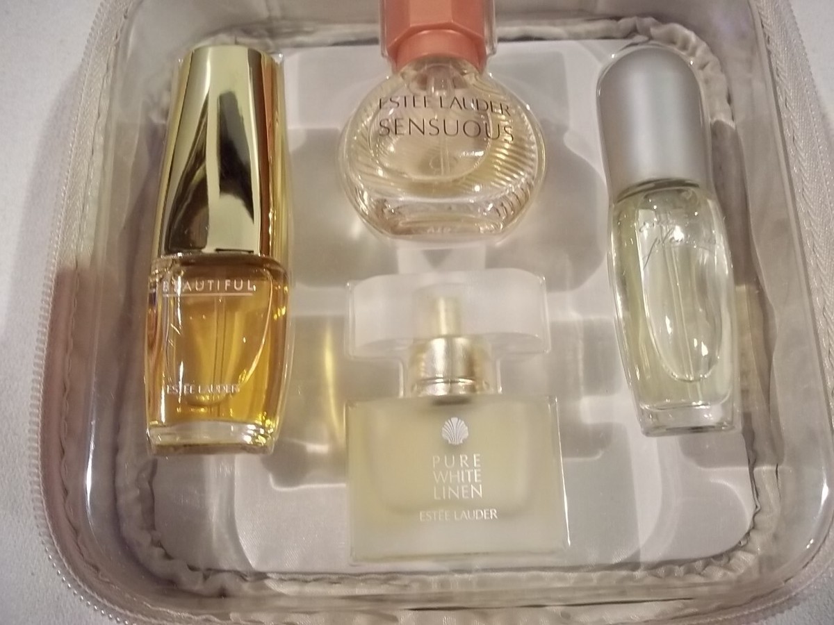 Beautiful White Linen Perfume Set Estee Lauder Mini Perfume Set Of