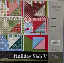 Provo Craft Holiday Slab V  12 X 12  90 Sheets 30 Designs Acid Free