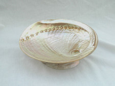 Egyptian White Shell Abalone Dish Soap Very Unique Handmade 6.5" X 5"