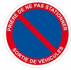 1 x sticker forbidden parking exit vehicle sticker diameter 20 cm
