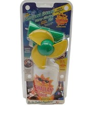 Vtg Hawaiian Tropic Squeeze Breeze Water Misting Battery Fan 1997 Yellow