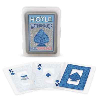 Hoyle Clear Waterproof Playing Cards deck case set
