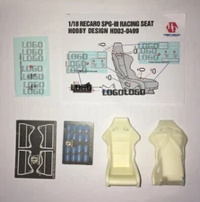 Hobby Design 1/18 SPG-III Racing Seats (Resin+PE+Decals)