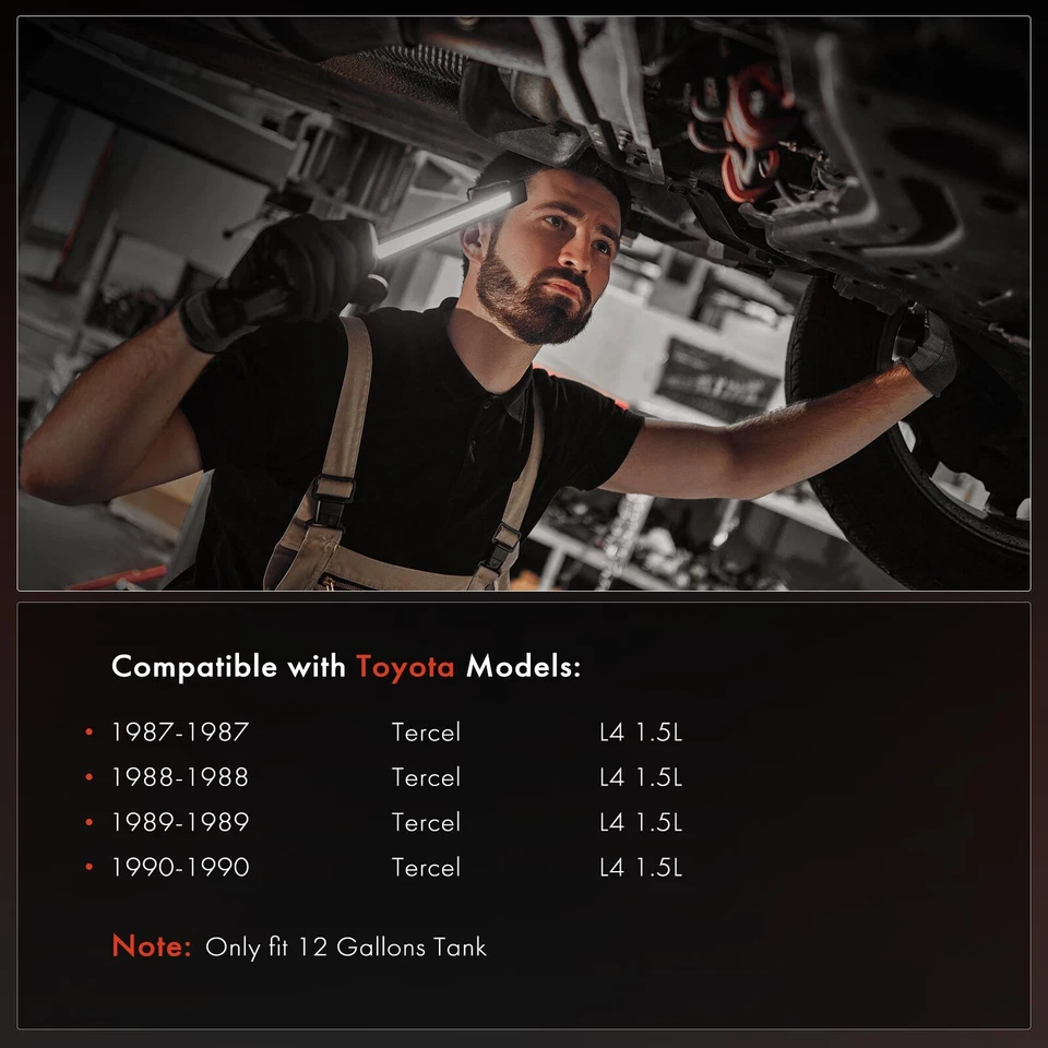 Tanque de combustible de 12 galones para Toyota Tercel 1987 1988 1989 1990 1,5 L hatchback sedán Foto 3 de 4