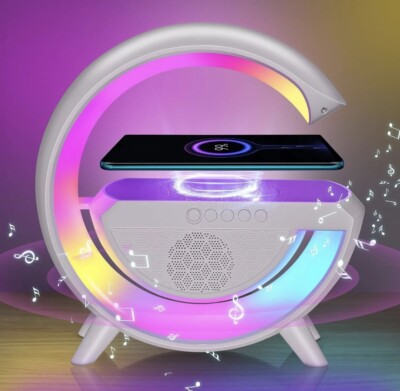 Smart Table Lamp Wireless Charger Ambient Lighting Bluetooth Speakers