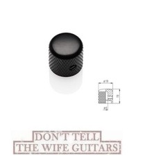 1-EMG Black Satin Flat Metal Dome Knob For 6m...