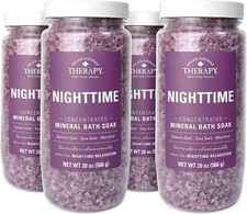 Village Naturals Therapy Nighttime Concentrated Mineral Bath Soak, 20 oz, Pack o
