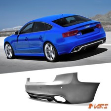 RS5 Style Rear Bumper Bar & Exhaust Tips for AUDI A5 S5 8T 13-16 Sedan bodykit