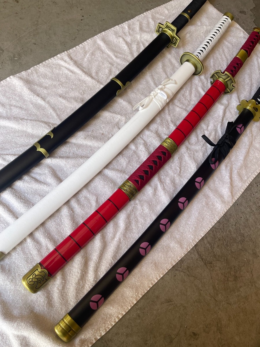 4PC SET]Roronoa Zoro Swords Steel Katana Ichimonji/Kitetsu