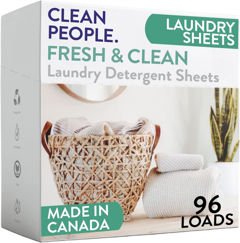 Clean People Laundry Detergent Sheets - Plant-Based, Hypoallergenic Laundry Soap - Afbeelding 2 van 7