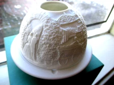 Bernardaud Limoges Porcelaine Lithophane Tea Light Candle Holder Wedding EUC
