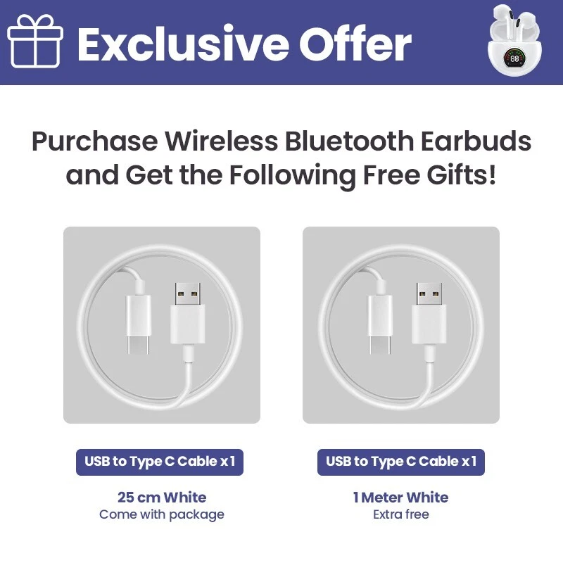 Bluetooth Wireless Headphones TWS Earphones Mini In-Ear Pods For iPhone Android - Image 3 of 4