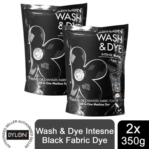 Dylon Wash & Dye Fabric Dye, Velvet Black, 2 Packs of 350g eBay
