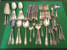 Elegantes Silberbesteck Rokoko für 12 Personen 42 Teile + 30 Vorleger 100er TOP