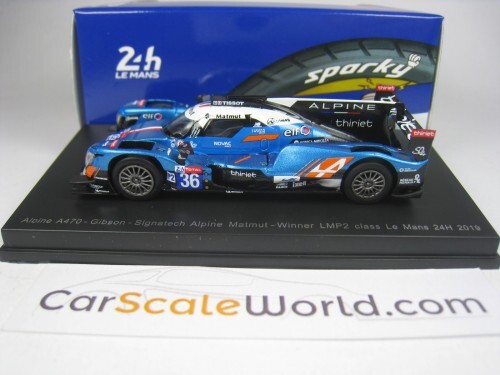 ALPINE A470 GIBSON WINNER LMP2 CLASS 24H LE MANS 2019 1/64 SPARKY - Picture 2 of 3