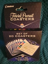 Paladone Trivial Pursuit Trivial Coaster Set Of 20, 120 Trivial Questions