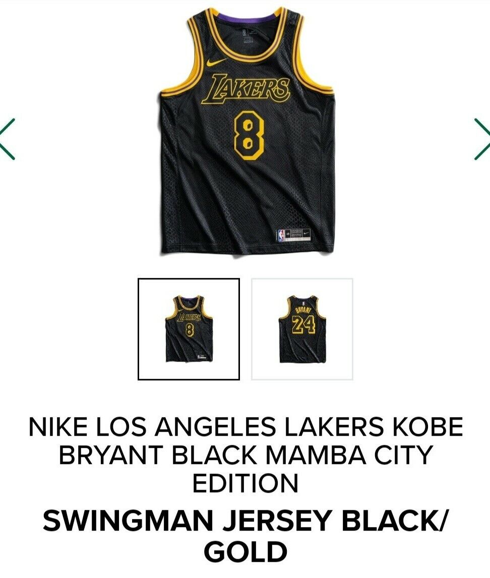 NIKE KOBE BRYANT LA LAKERS BLACK MAMBA CITY EDITION SWINGMAN JERSEY SIZE(Medium) NIKE KOBE BRYANT LA LAKERS BLACK MAMBA CITY EDITION SWINGMAN JERSEY SIZE(Medium)
