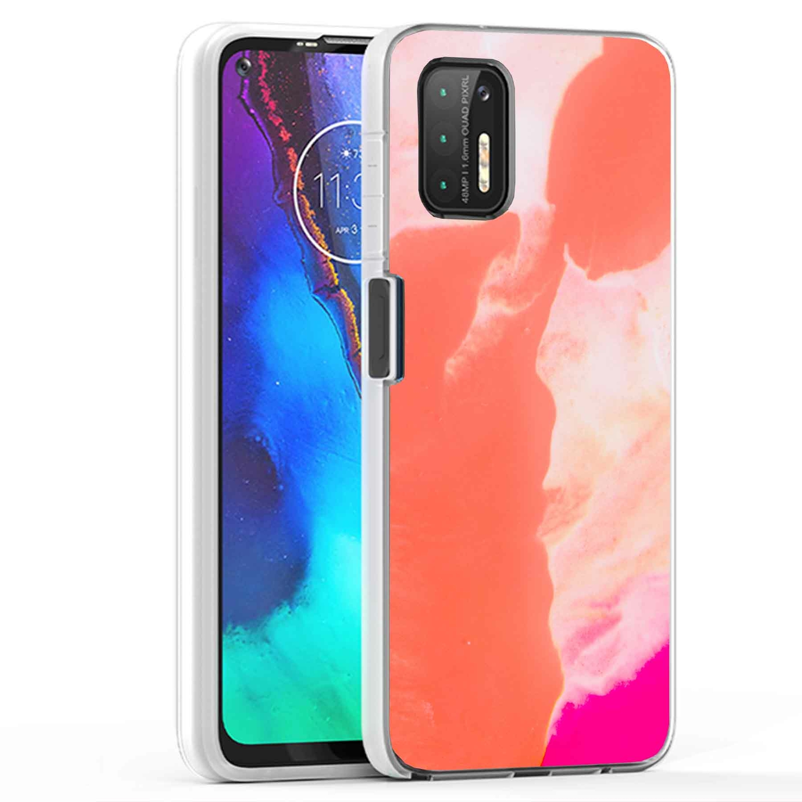 Phone Case Cover for Motorola Moto G Stylus 2021,Pastel Gradient 8 Print, USA