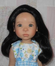 Monique MARIE Doll Wig SIZE 10/11 BLACK Long Hair with Body  No Bangs NWT