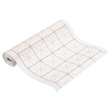 Xuan Paper Roll with 3" "MI" Grid, 164ft x 14in, Half Raw Ripe Xuan, White