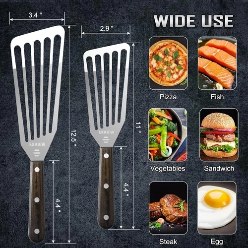 HOTEC Slotted Fish Turner Spatula - Thumbnail 5