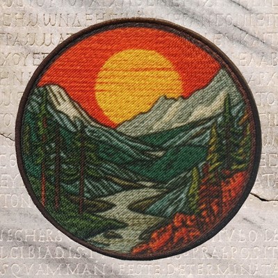 Great Smoky Mountain Park Applique Patch -  Nature Outdoor Badge (Iron on)