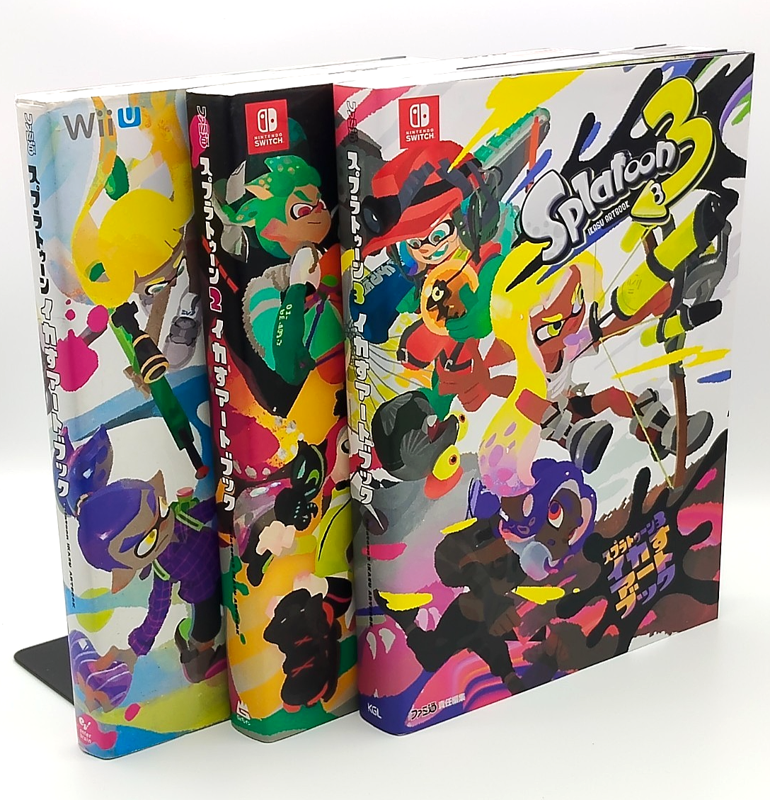 Nintendo Splatoon Ikasu Art Book Set of 3 Splatoon 1 2 & Splatoon