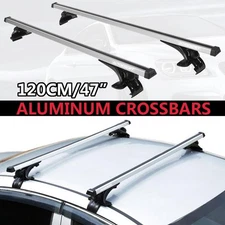 Car Universal Top Roof Rack Cross Bar Luggage Cargo Carrier Rails Aluminum 47"