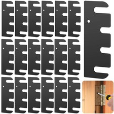 Nkiy Quen 16 Pcs 4 Inch Hardware Door Hinge Shims,Stainless Steel Black