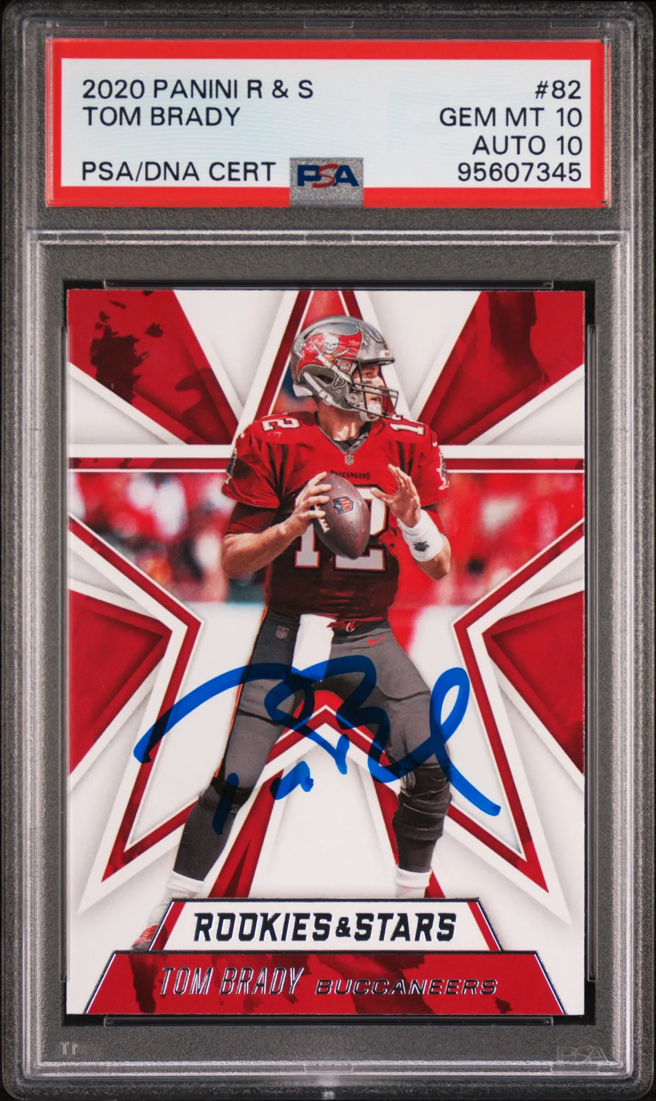 2020 Panini Rookies & Stars Tom Brady #82 PSA 10 Auto 10