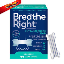 Breathe Right Nasal Strips Extra Strength 44 Count Pack of 1 , Clear