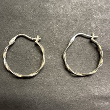 925 Sterling Silver Twist Infinity Celtic-Knot Oval Hoop Earrings for Women