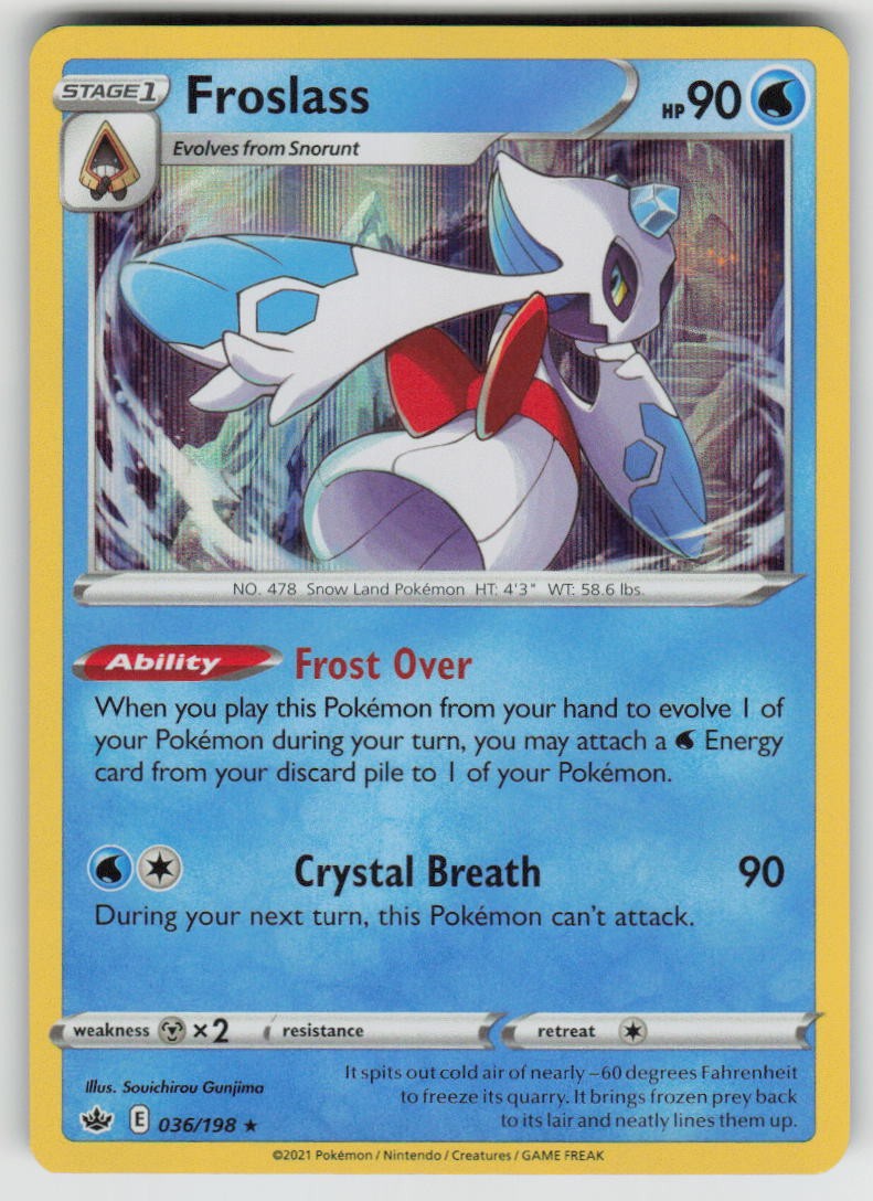 Holo Froslass 036/198 Rare Chilling Reign Near Mint