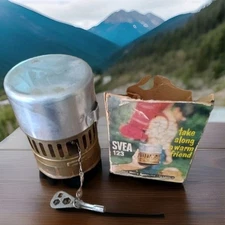 Vintage Optimus SVEA 123 Backpacking Cook Stove Sweden Wind Screen Key Cup Works