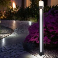 Standleuchte Stehlampe AußEnleuchte Led Terrasse Wegeleuchte Garten Alu Grau