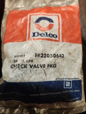 #ad NOS Genuine GM Delco Emission Smog Pump Check Valve 84 85 Corvette Square Body $30.00