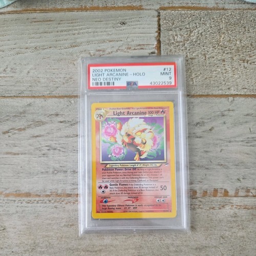 PSA 9 MINT 2002 POKEMON NEO DESTINY LIGHT ARCANINE #12/105 Holo