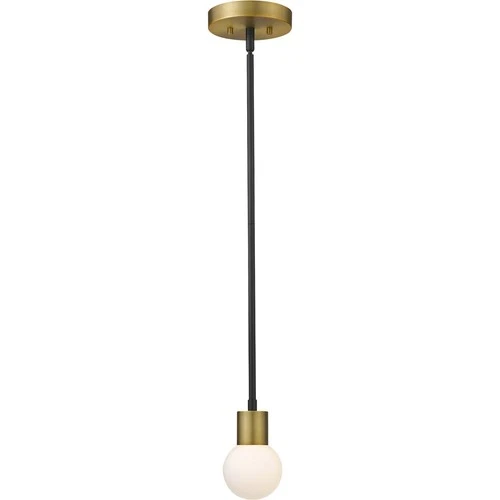 Z-Lite 621MP-MB-FB Neutra Pendant Matte Black and Foundry Brass - Picture 4 of 8