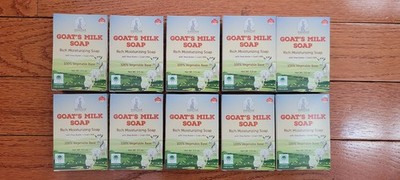 10 Pack Madina Goat's Milk Soap (With Shea Butter) 100% Vegetable Base