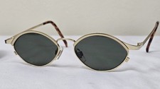 Vintage 1990s Kenneth Cole KC4113 GLD Sunglasses UV Protection Oval W/ Case