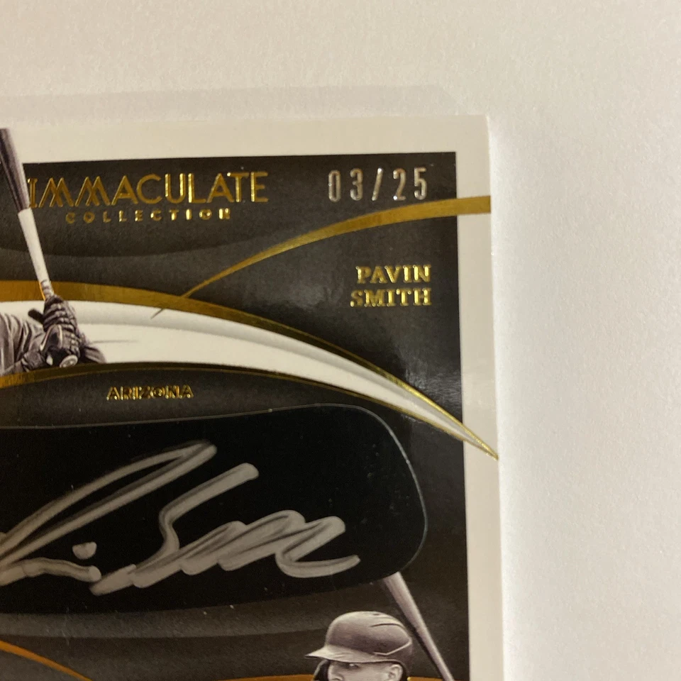 Daulton Varsho RC Auto /25 Pavin Smith 2021 Panini Immaculate Monochrome Silver - Image 2 of 3