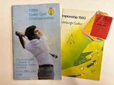 1980 Open Championship Programme signed by 37 + Staff Passes, Course Map