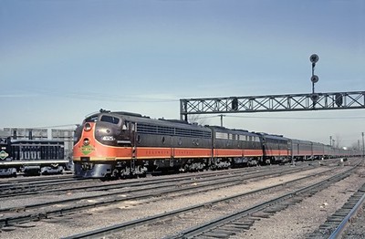 Illinois Central 4025 with The City of Miami, Champaign, IL  April 1965 8.5 x 11